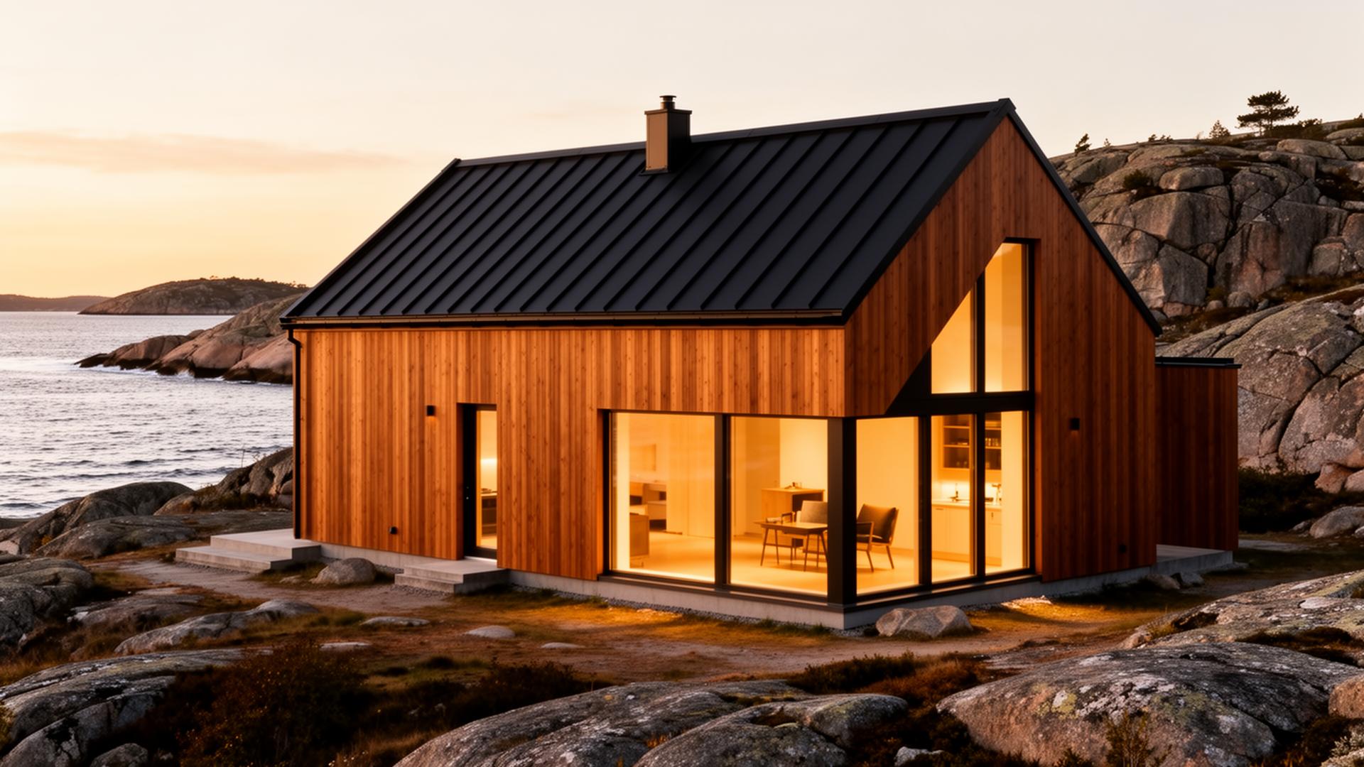 Modern villa med havsutsikt i STO-området